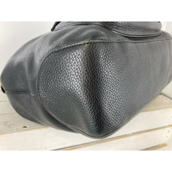 MICHAEL KORS, LARGE BLACK PEBBLED LEATHER SHOULDER BAG - Picture 8 of 16